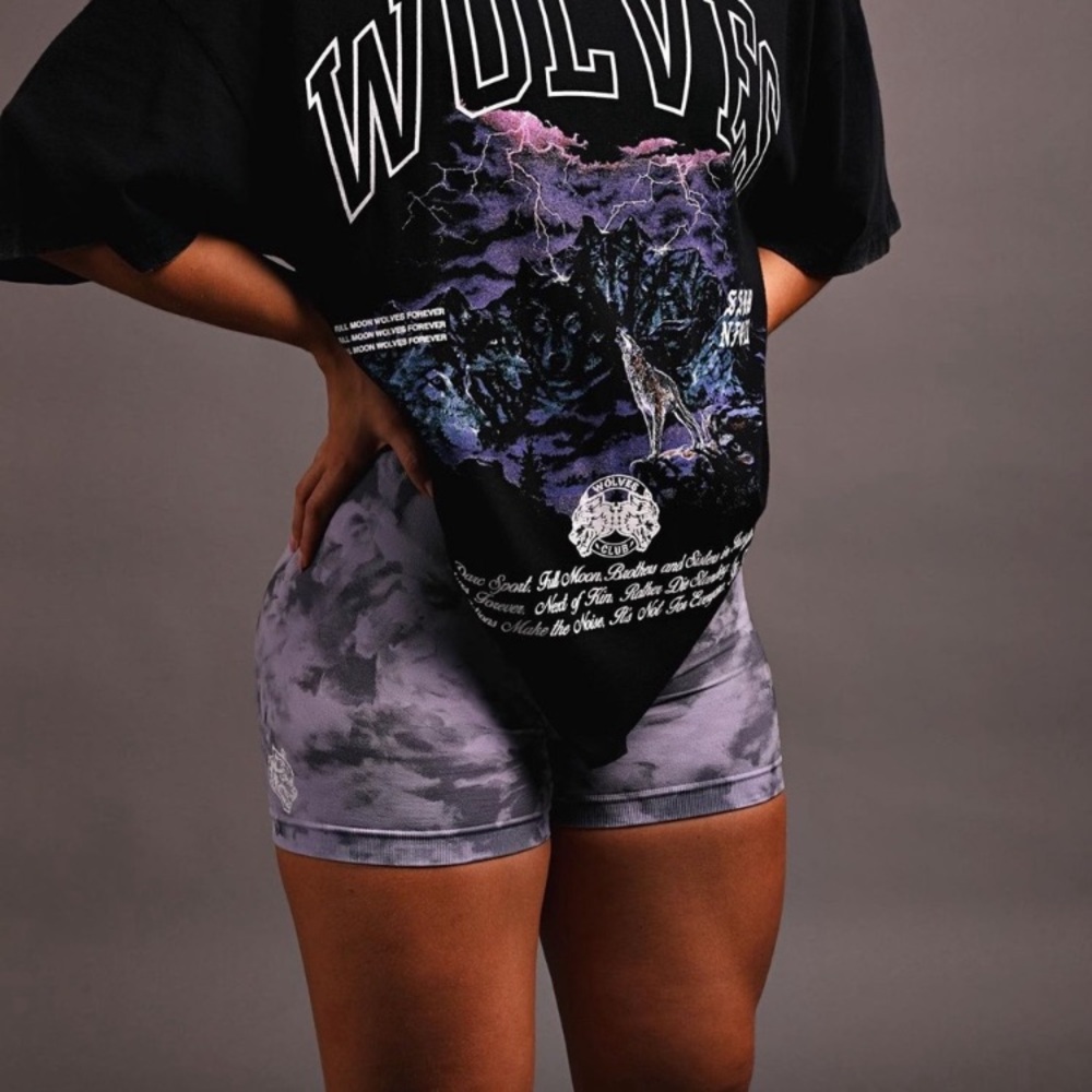 Darc Sport Tie-Dye Scrunch Grey Athletic Shorts